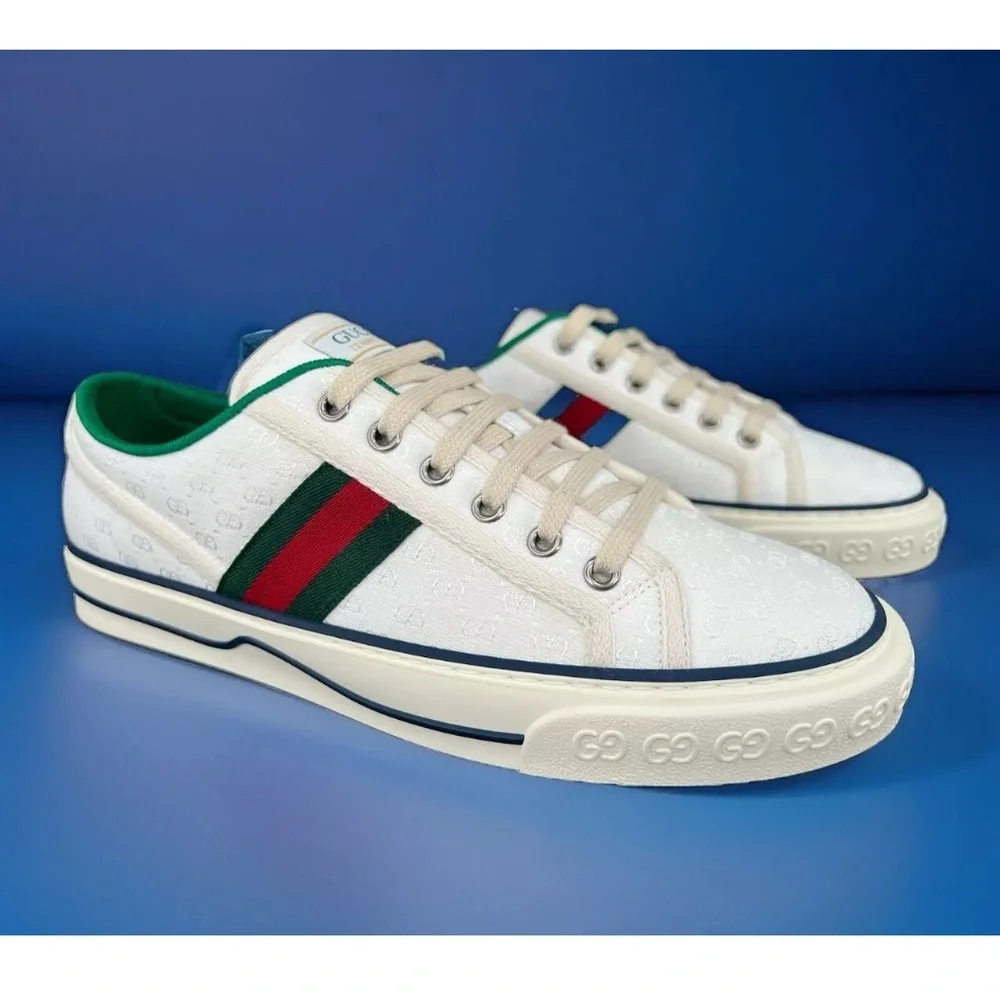 Gucci Tennis 1977 Women GG 625787 Monogram Sylvie Fabric Logo Sneakers EU 41 - Picture 12 of 12